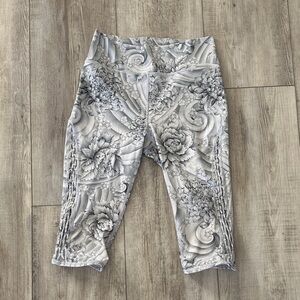 lululemon athletica Gray Floral Leggings
